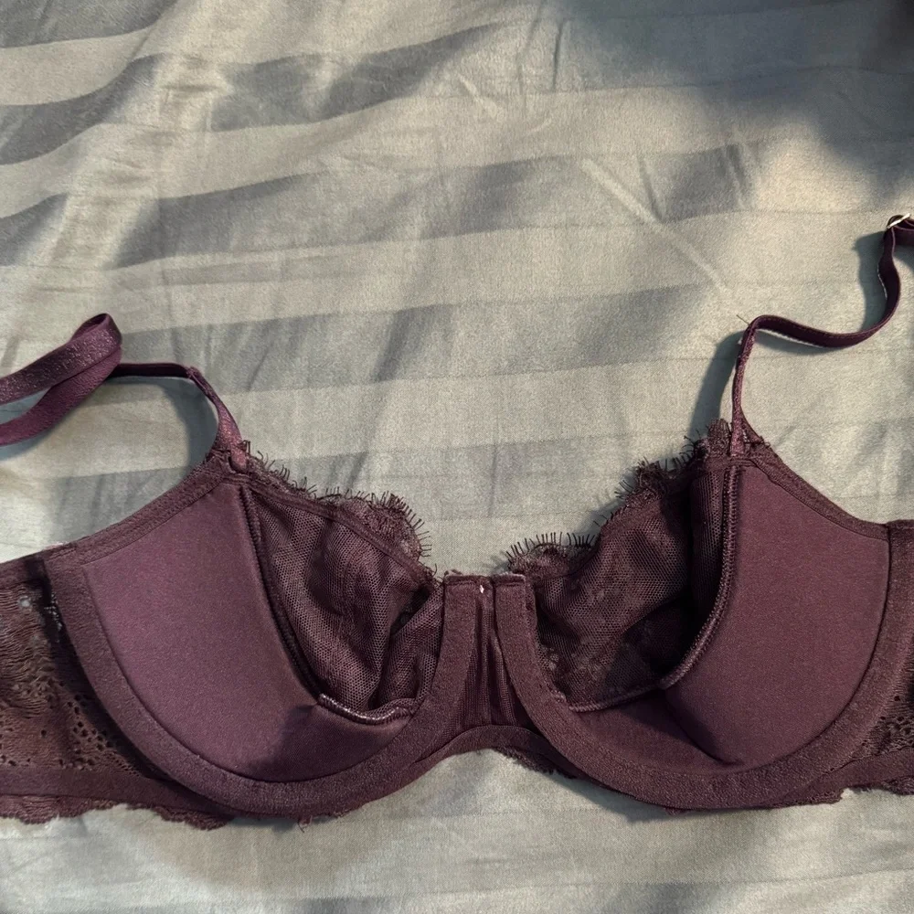 Dream Angels Wicked Unlined Lace Balconette Bra 32D - Picture 6 of 7